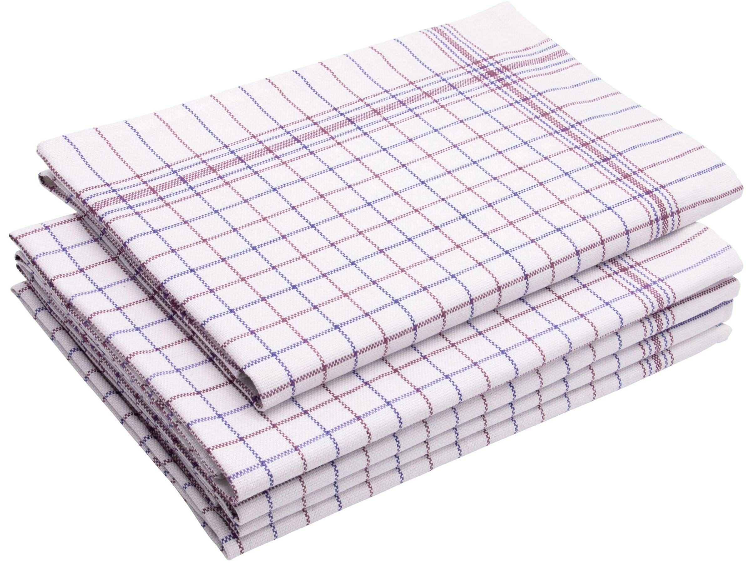 GESCHIRRTÜCHER, 5er-Set, 65x70 cm, 100% Baumwolle, Blau - Rot, Textil (65/70cm) - Zollner