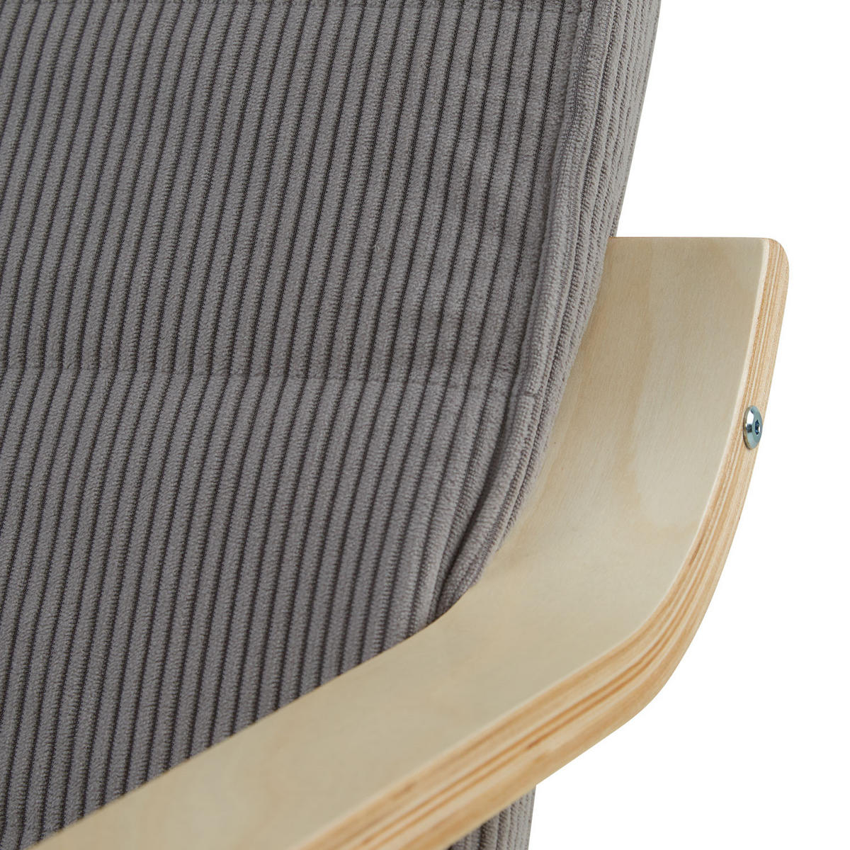 RELAXSESSEL Stoffbezug Grau, Fußstütze - Grau, Textil (66/94/62cm) - Homestyle4u