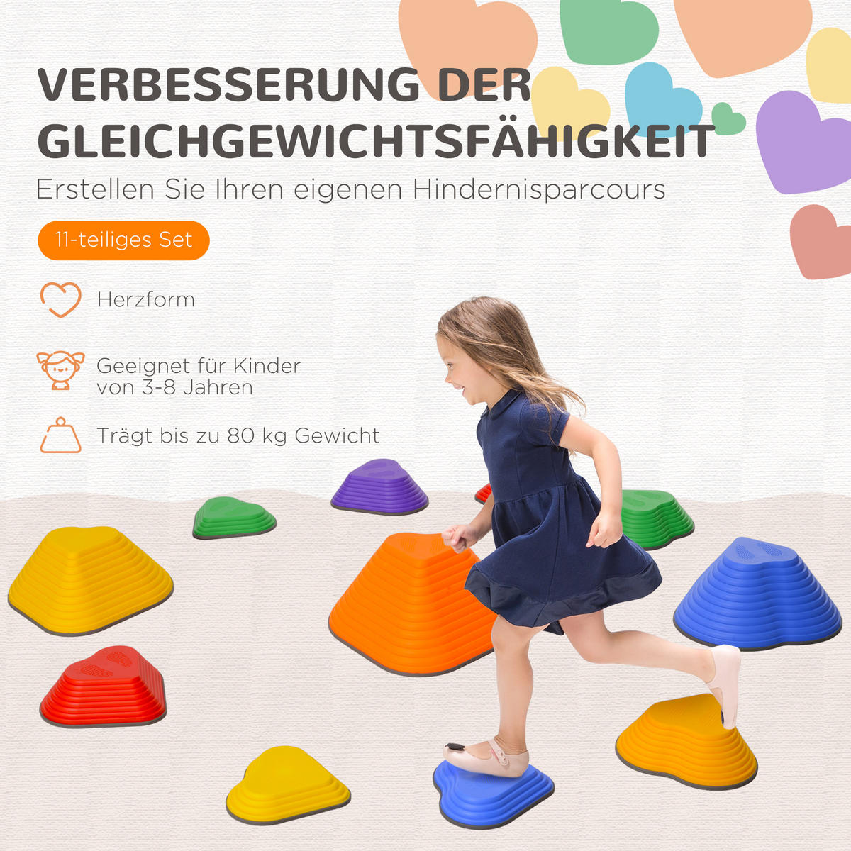 FLUSSSTEINE - Multicolor, Kunststoff (39/20/42cm) - AIYAPLAY