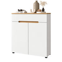 FLURKOMMODE weiß, Eiche Artisan 80 x 94 cm, Schuhschrank mit Soft-Close - Weiß, Holzwerkstoff (80/94/37cm) - Inn.Furn