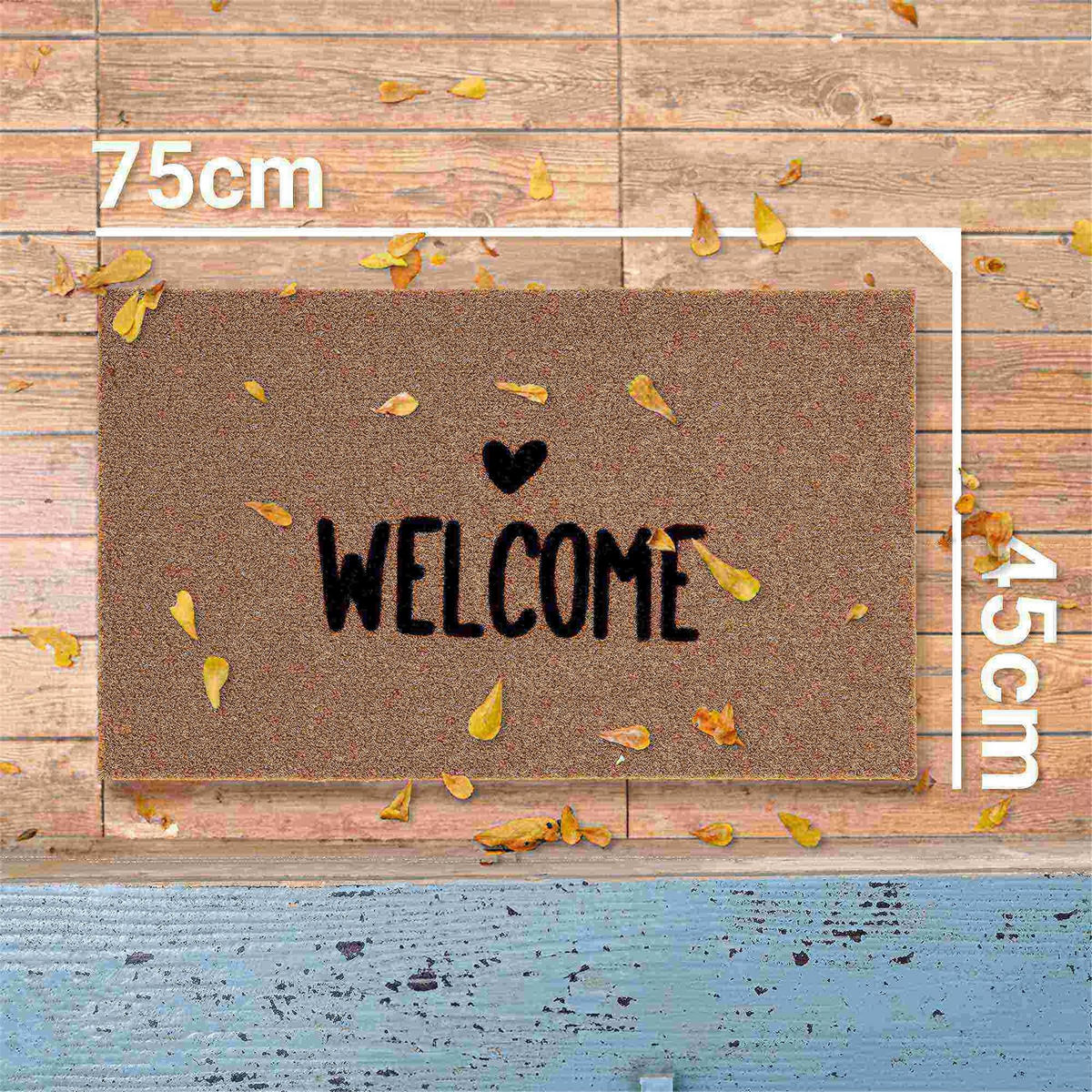 FUSSMATTE AUßEN POWER FLOCK - Sandfarben, Textil (45/75cm) - Astra