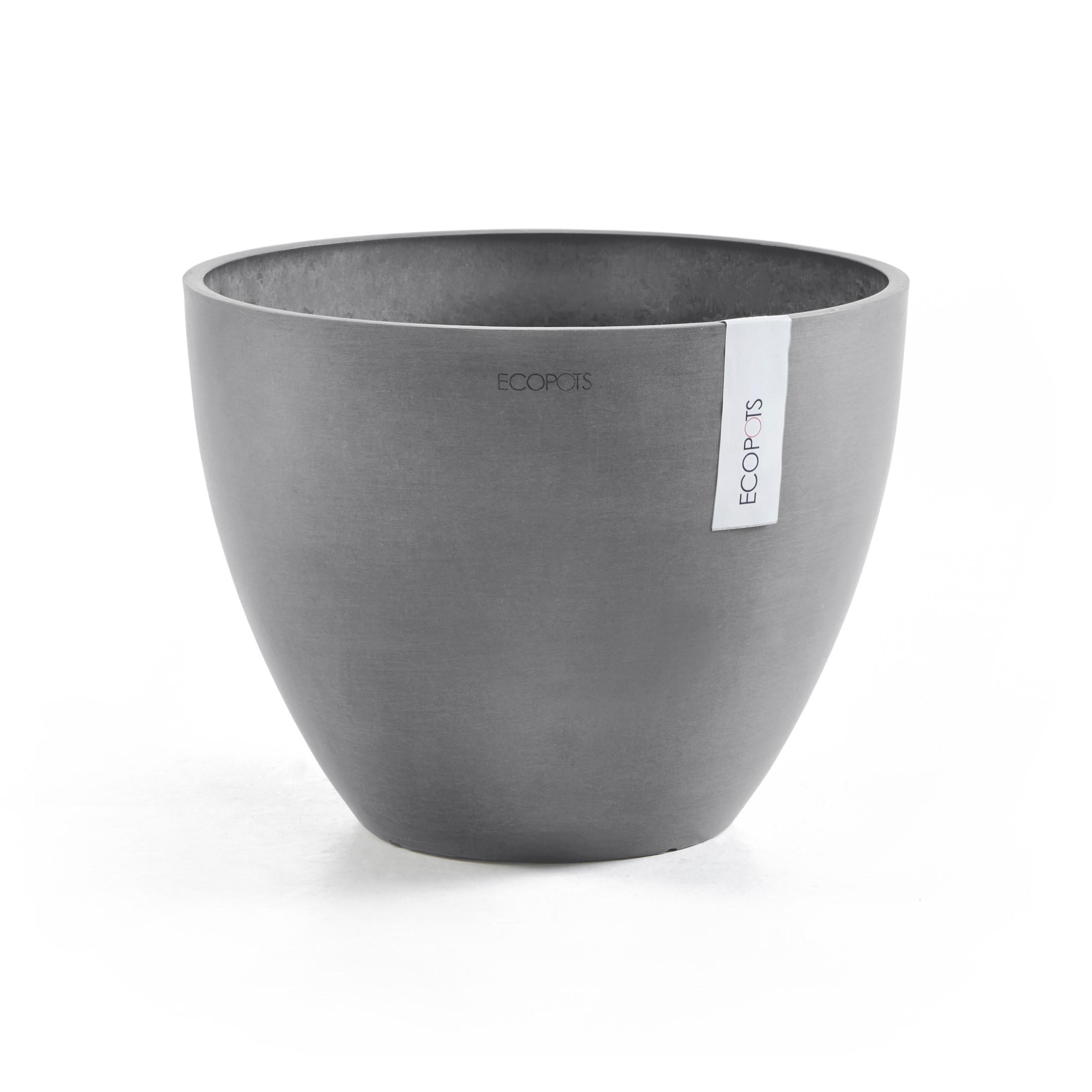 BLUMENTOPF Antwerp 49,3/37 cm Grau - Grau, Kunststoff (50/38.8cm) - Ecopots