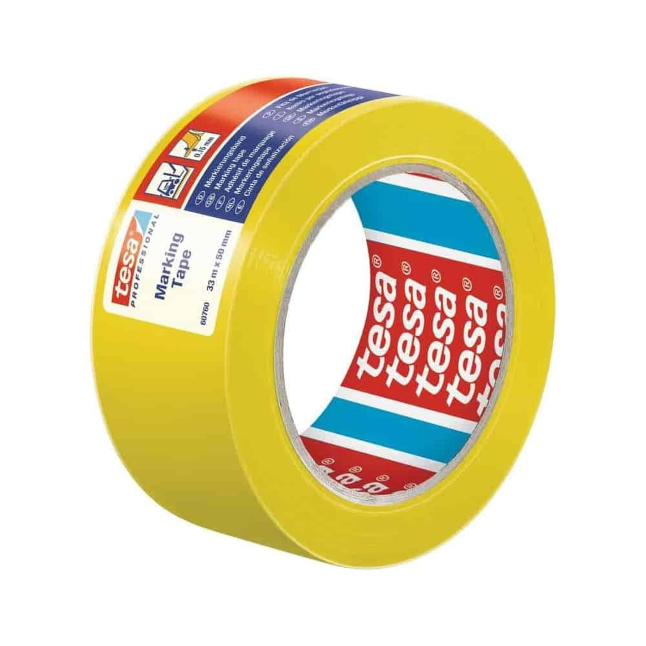 BODENMARKIERUNGSBAND, gelb, PVC, 50 mm x 33 m - Gelb, Kunststoff (17/17/15cm) - tesa