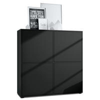 HIGHBOARD Cuba Türen in Schwarz matt - Schwarz, Holzwerkstoff (104/105.5/35.5cm) - Vladon