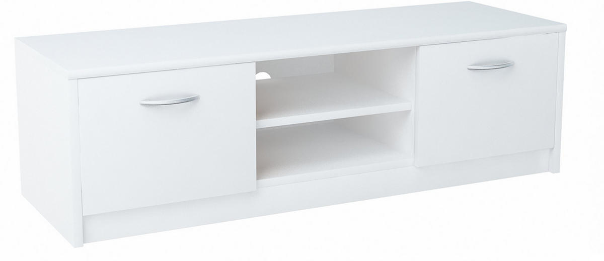 FERNSEHKOMMODE 2DC Weiß 120/41/36 cm - Weiß, Holzwerkstoff (120/36/41cm) - Matkam Möbel