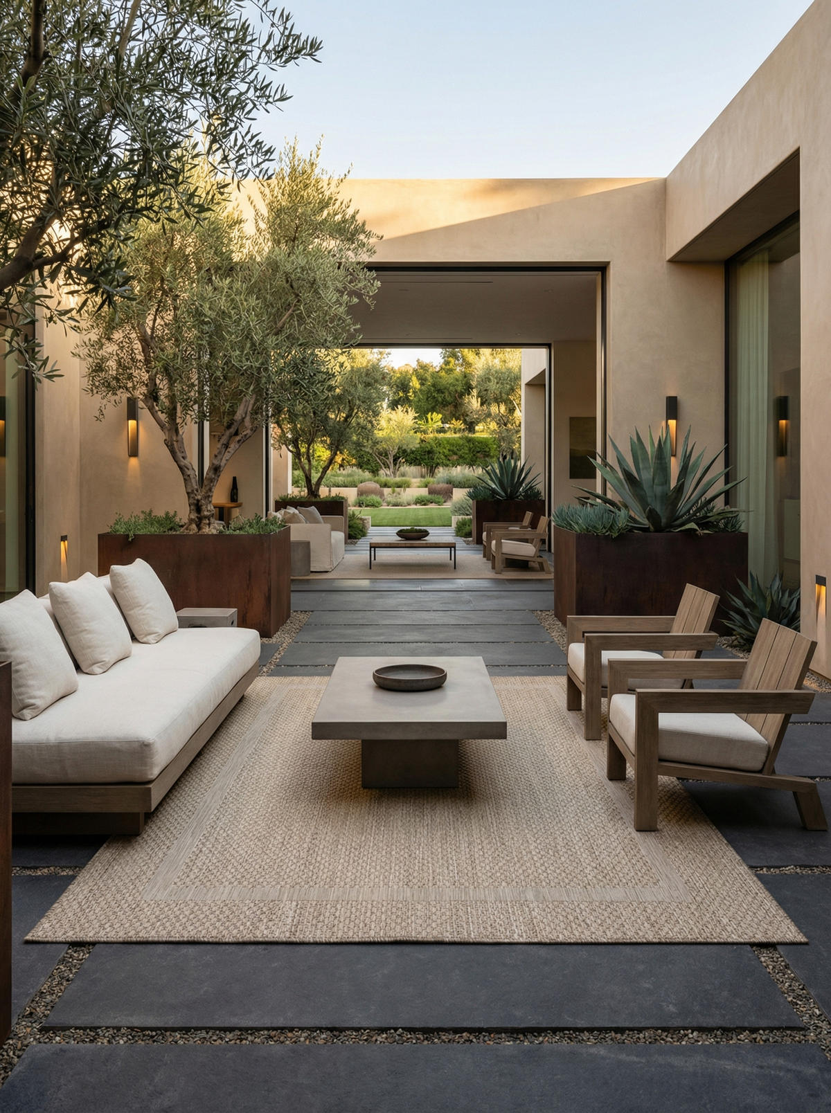 TEPPICH Outdoor Flachgewebe Uni-Design Polypropylen Balkon Beige Rechteckig 120x170 - Beige, Textil (120/170cm) - KADIMA DESIGN