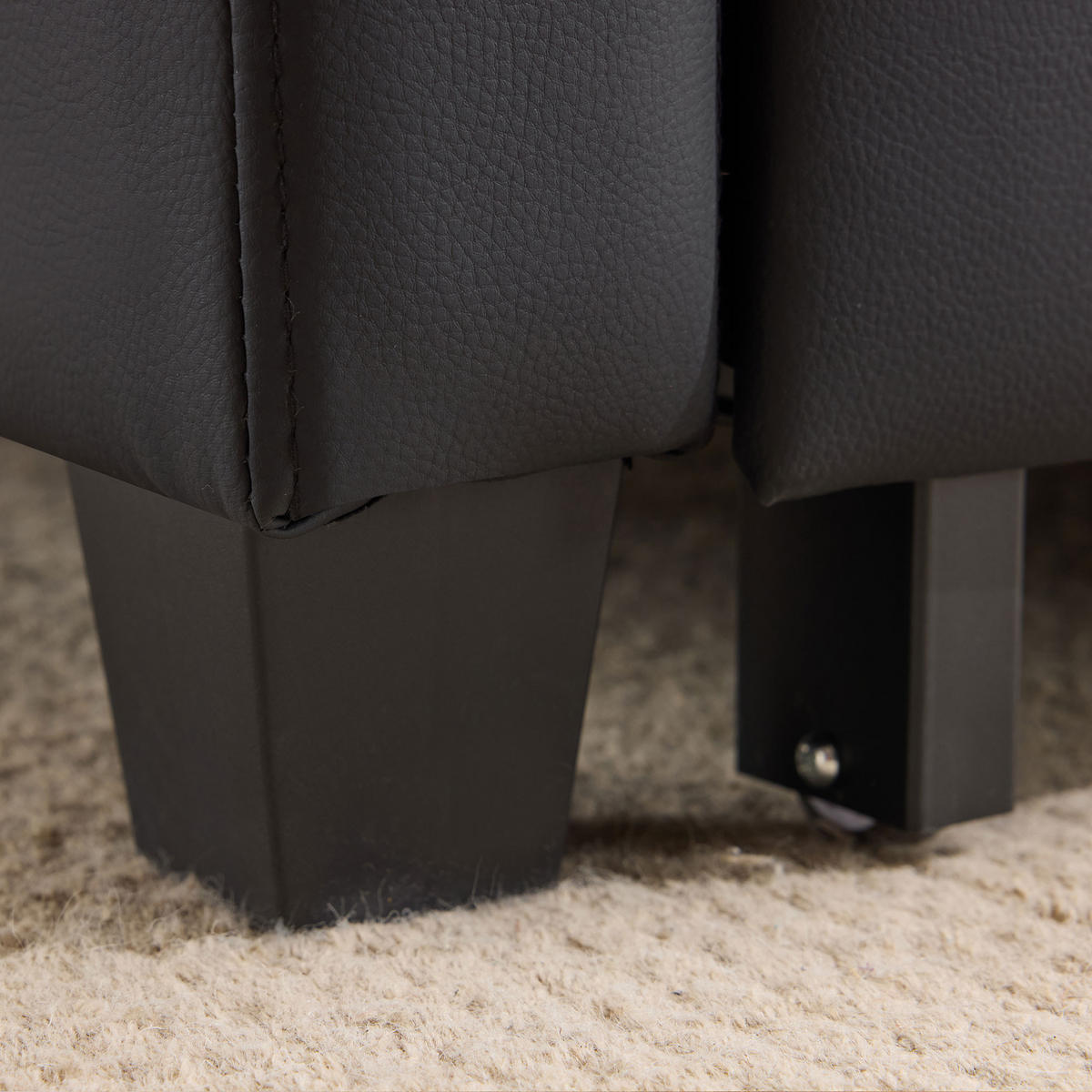 SCHLAFSESSEL DE-35007 3-in-1 mit USB und Getränkehaltern Schwarz - Schwarz, Metall (87/84/74cm) - ComfortXL