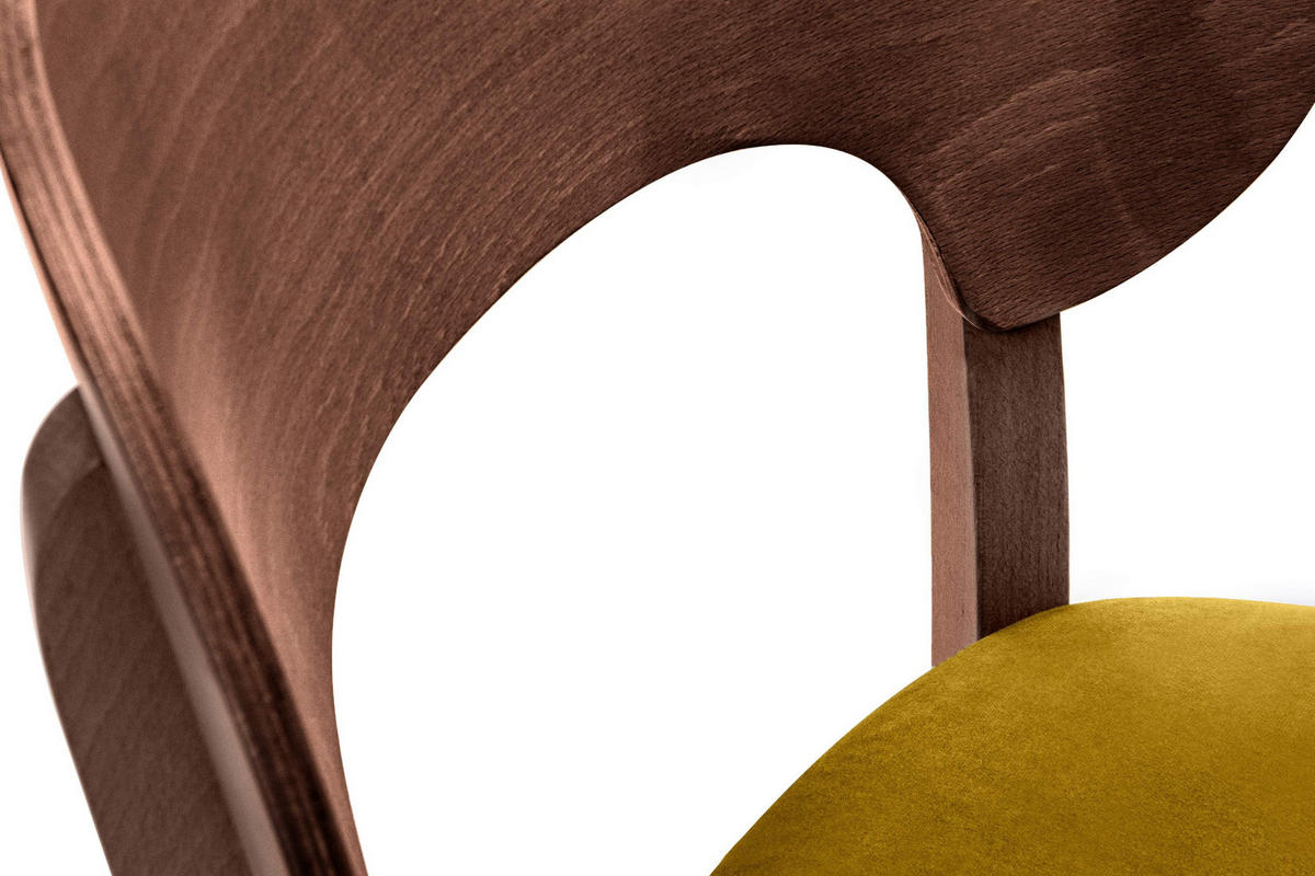 ESSZIMMERSTÜHLE LYCO (2er-Set), honig / Walnuss mittel - Walnussfarben/Honig, Holz/Buchenholz (47/81/45cm) - KONSIMO®