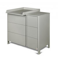 WICKELTISCH CLASSIC Hellgrau 105x54x91 cm - Hellgrau, Holz (105/91/54cm) - FURNLUX