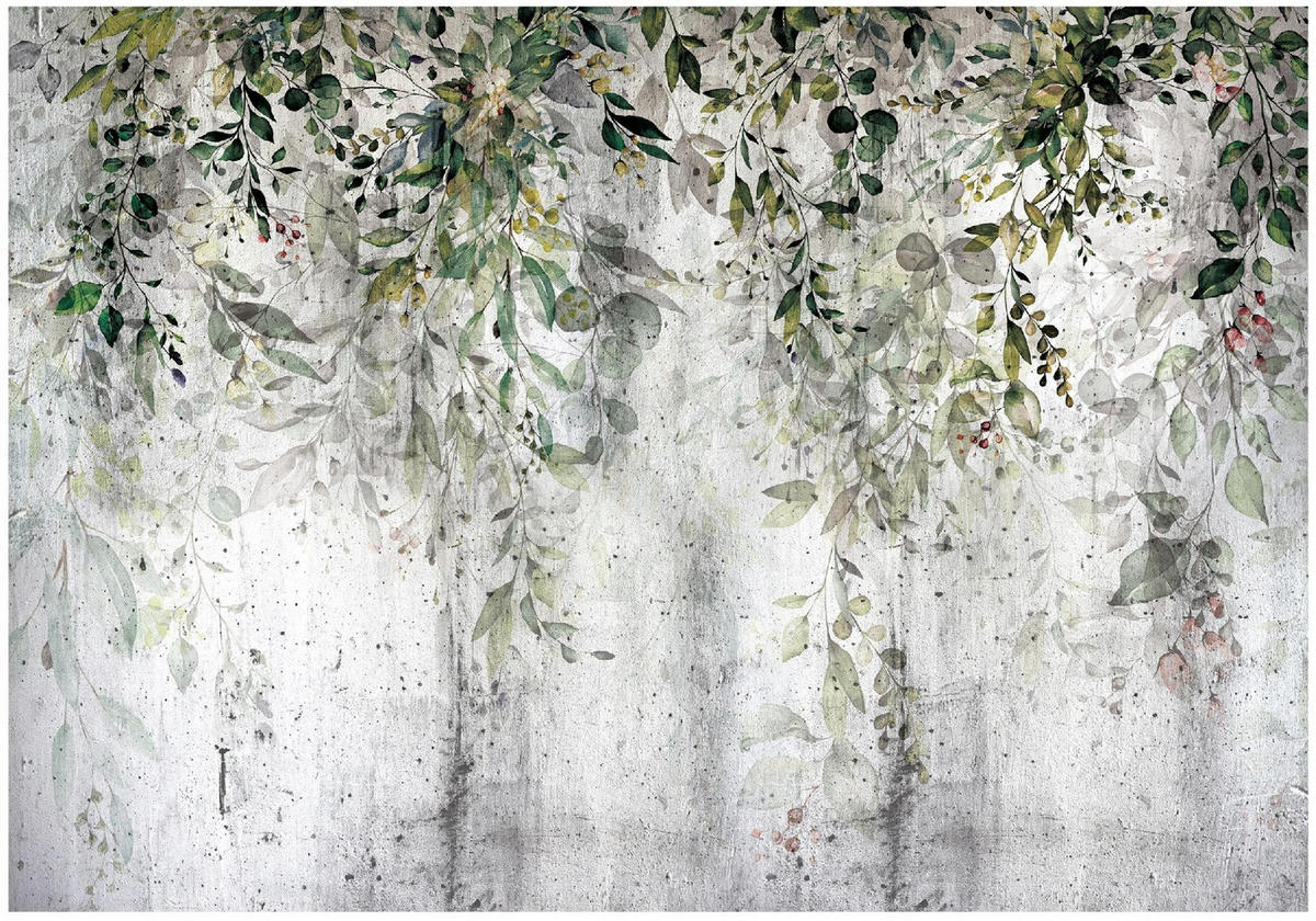 FOTOTAPETE Blätter Natur Vliestapete Tapete 300x210 - Multicolor, Papier (300/210cm) - Wallarena