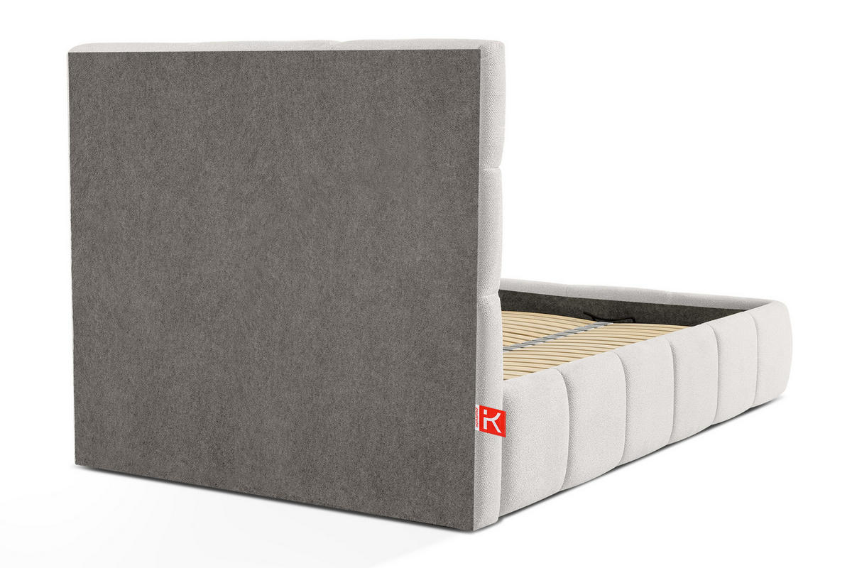 POLSTERBETT ALTOS Einzelbett, Bouclé, weiß - Weiß, Holz/Holzwerkstoff (120/200cm) - KONSIMO®