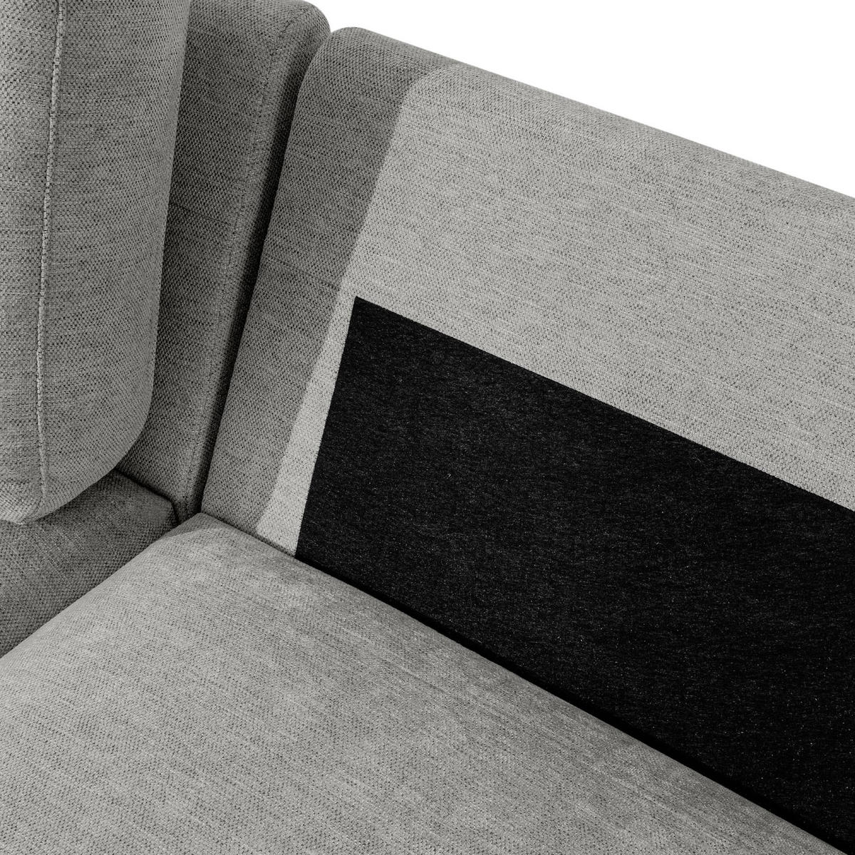 5-SITZER ECKSOFA ZUCCO Chenille links, Steingrau - Greige, Textil (430/84/105cm) - KONSIMO®