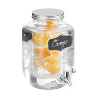 GETRÄNKESPENDER - Transparent, Glas/Kunststoff (4L) - Relaxdays