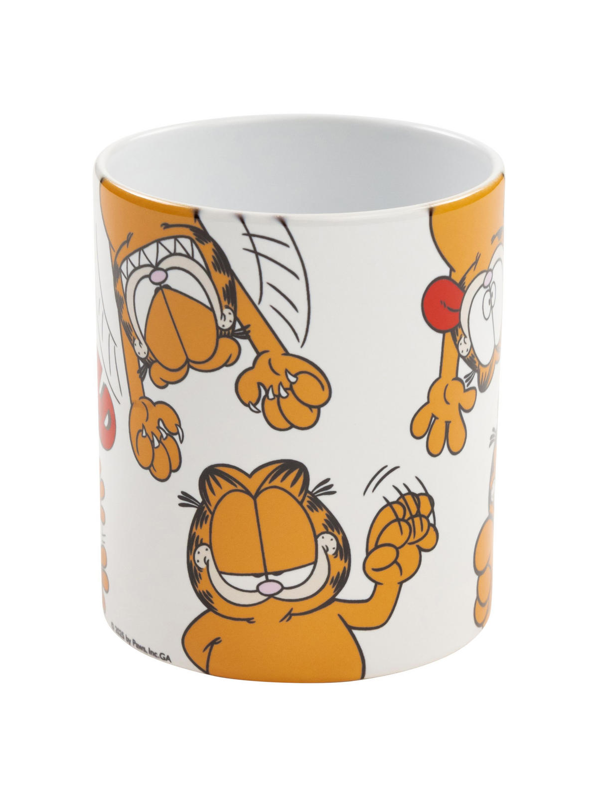 KAFFEEBECHER Garfield Zunge raus Weiß 320 ml - Weiß, Keramik (0.32L) - United Labels