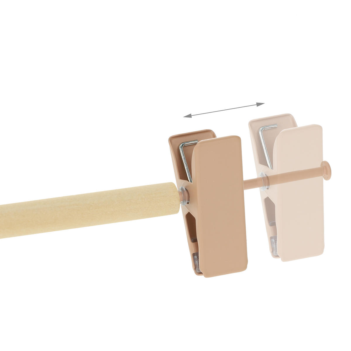 10XVEŠIAKY na nohavice - viacfarebná, kov/drevo (30.5/11.5/3cm) - Relaxdays