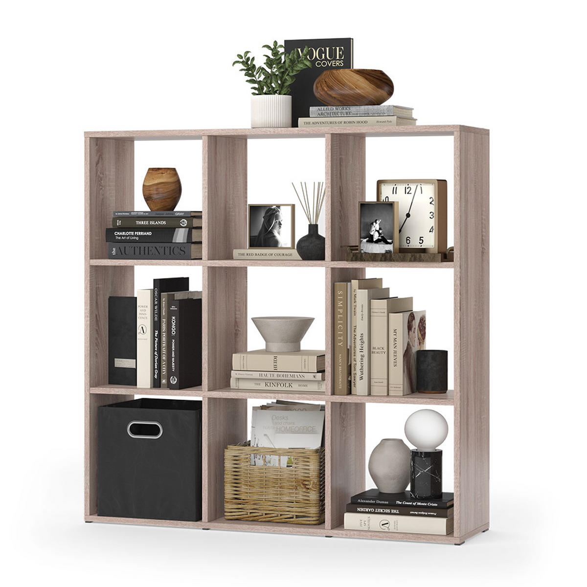 RAUMTEILER Nove Sonoma 104 x 108 cm - Sonoma Eiche, Holzwerkstoff (104/108/29cm) - Vicco