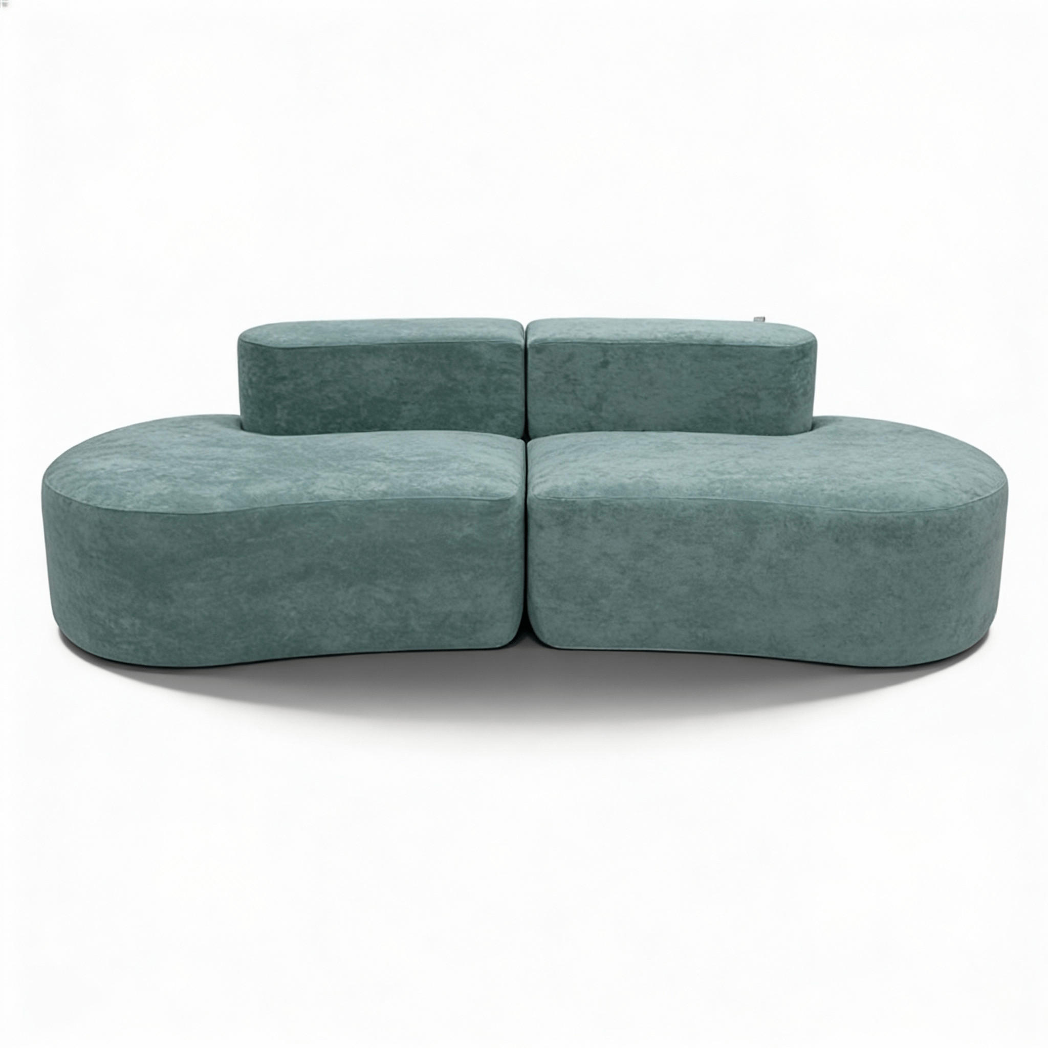 SOFA Lounge Salbei 2-Sitzer - Salbeigrün, Textil (240/75/102cm) - COCO Living