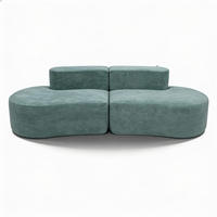 SOFA Lounge Salbei 2-Sitzer - Salbeigrün, Textil (240/75/102cm) - COCO Living