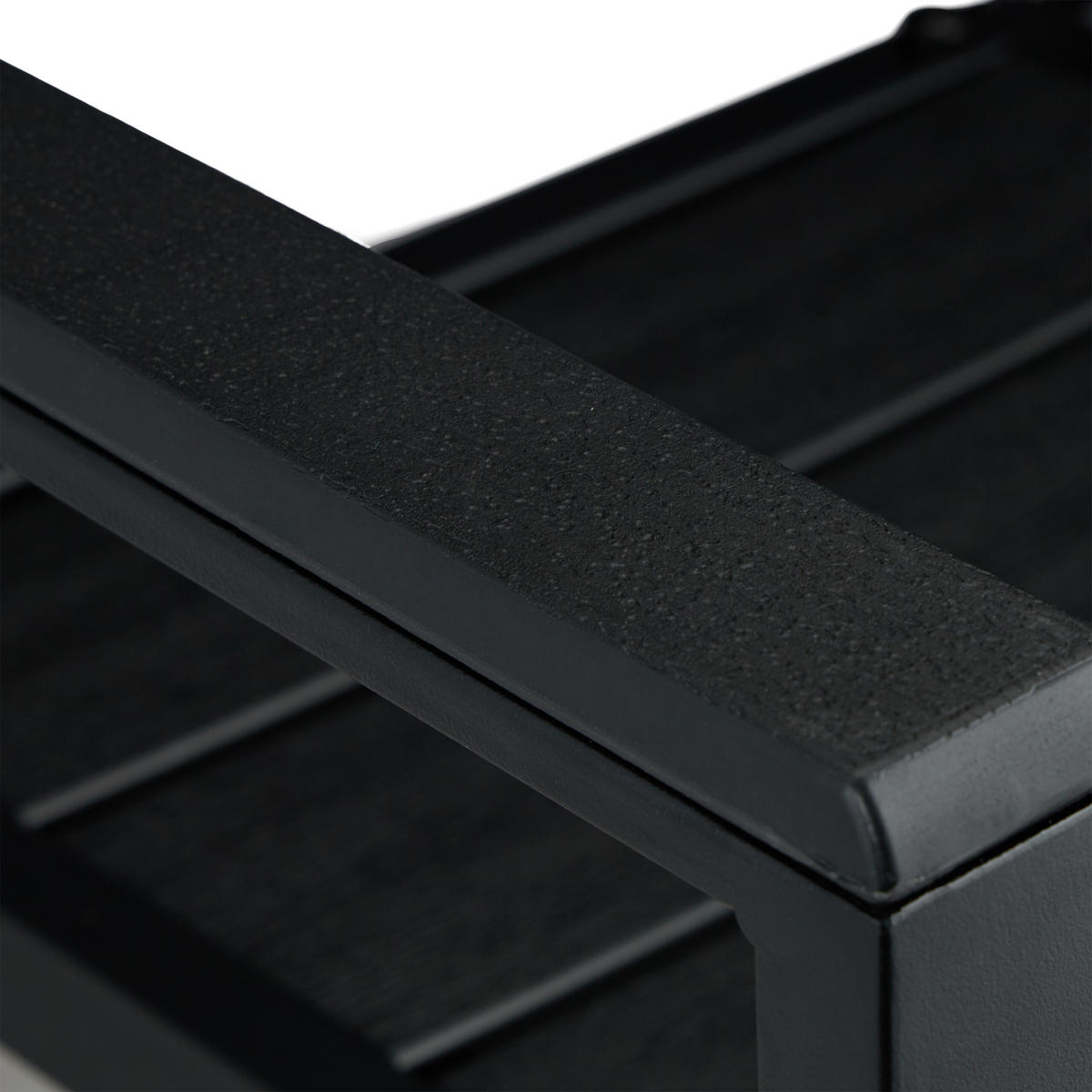 4XGARTENSTUHL - Schwarz, Kunststoff/Metall (53.5/90/59cm) - Relaxdays