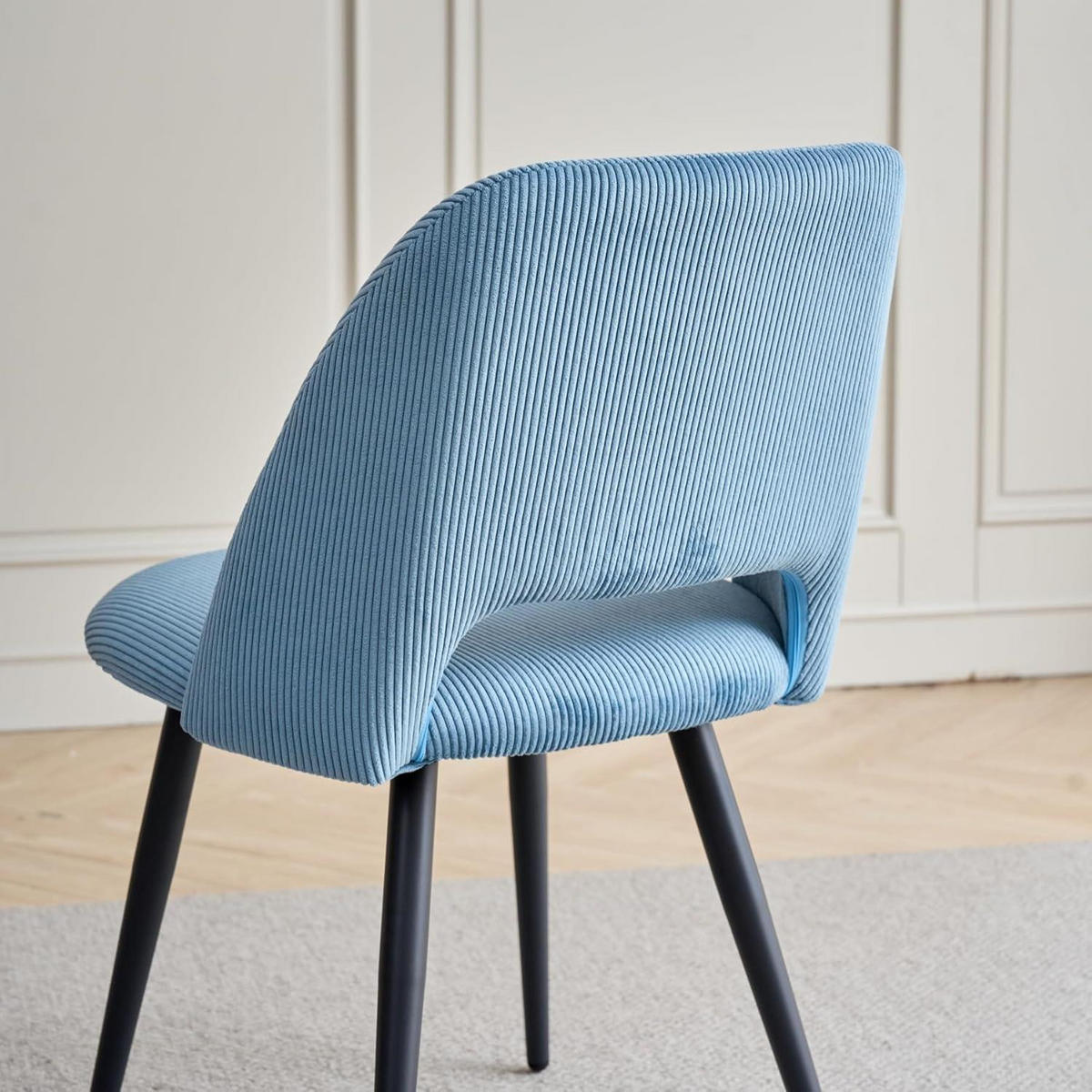ESSZIMMERSTUHL 2er-Set Cord Blau - Blau, Textil (43/80/45cm)