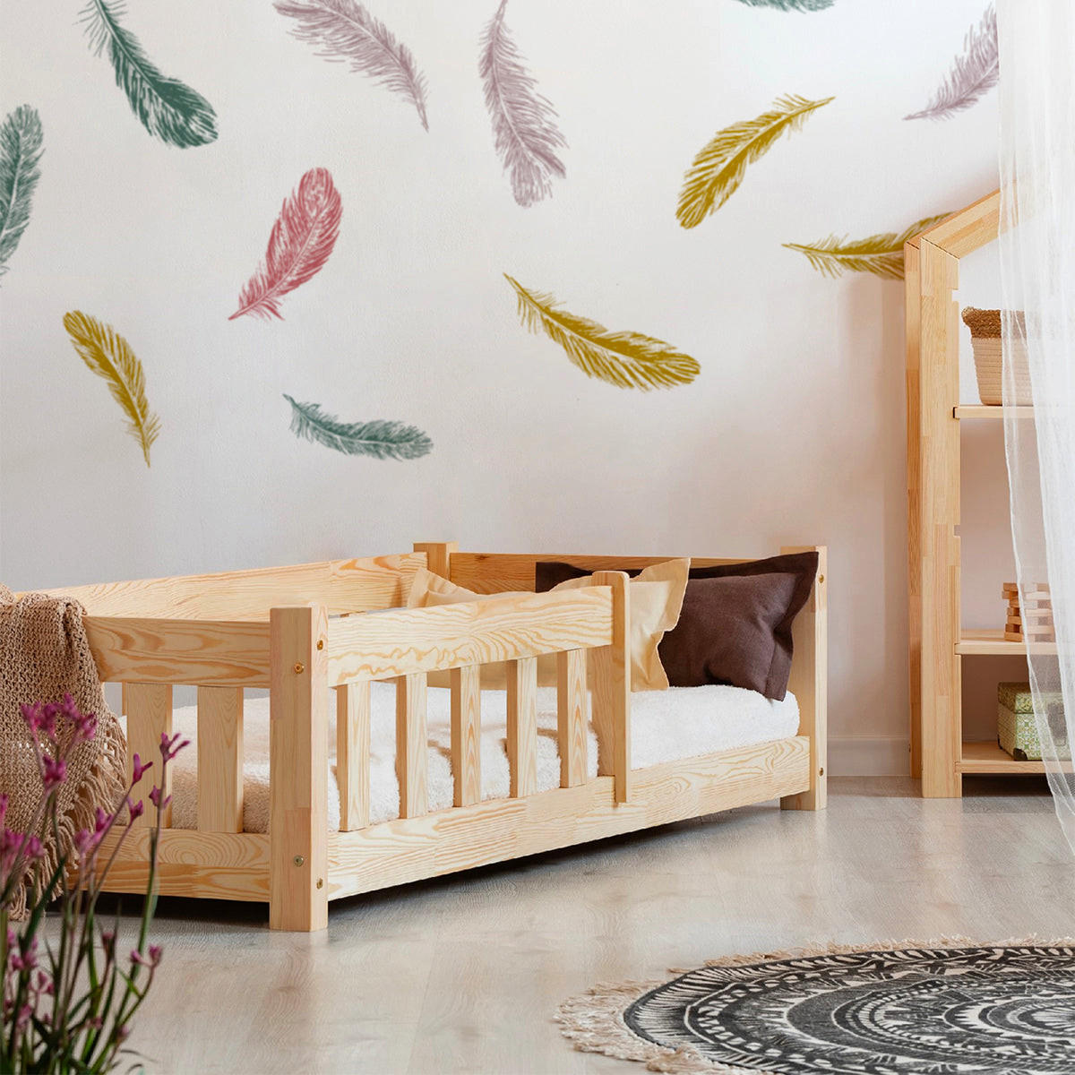 POSTEĽ 90/200 Elise Prírodné drevo - hnedá, drevo (90/200cm) - Petits-meubles