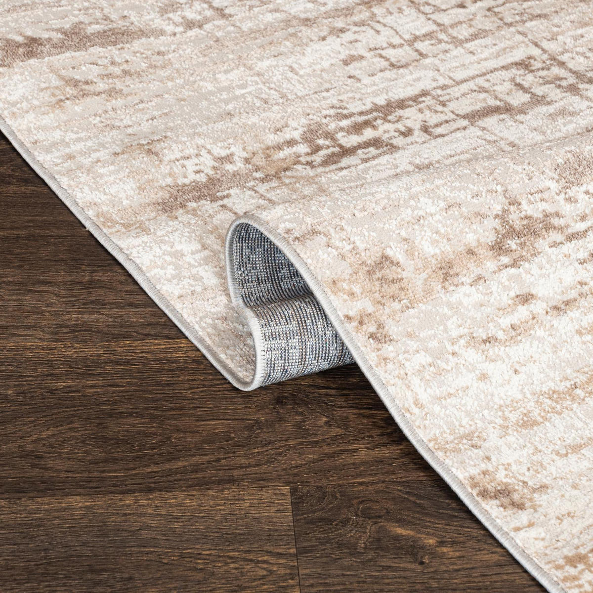 TEPPICH Beige Creme abstrakt - 140 x 200 cm - Beige/Creme, Textil (140/200cm) - Mazovia