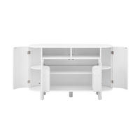 SIDEBOARD 120/38/77 cm in Weiß mit 2 Türen & offenem Fach - Weiß, Holzwerkstoff (120/77/38cm) - BEAOK