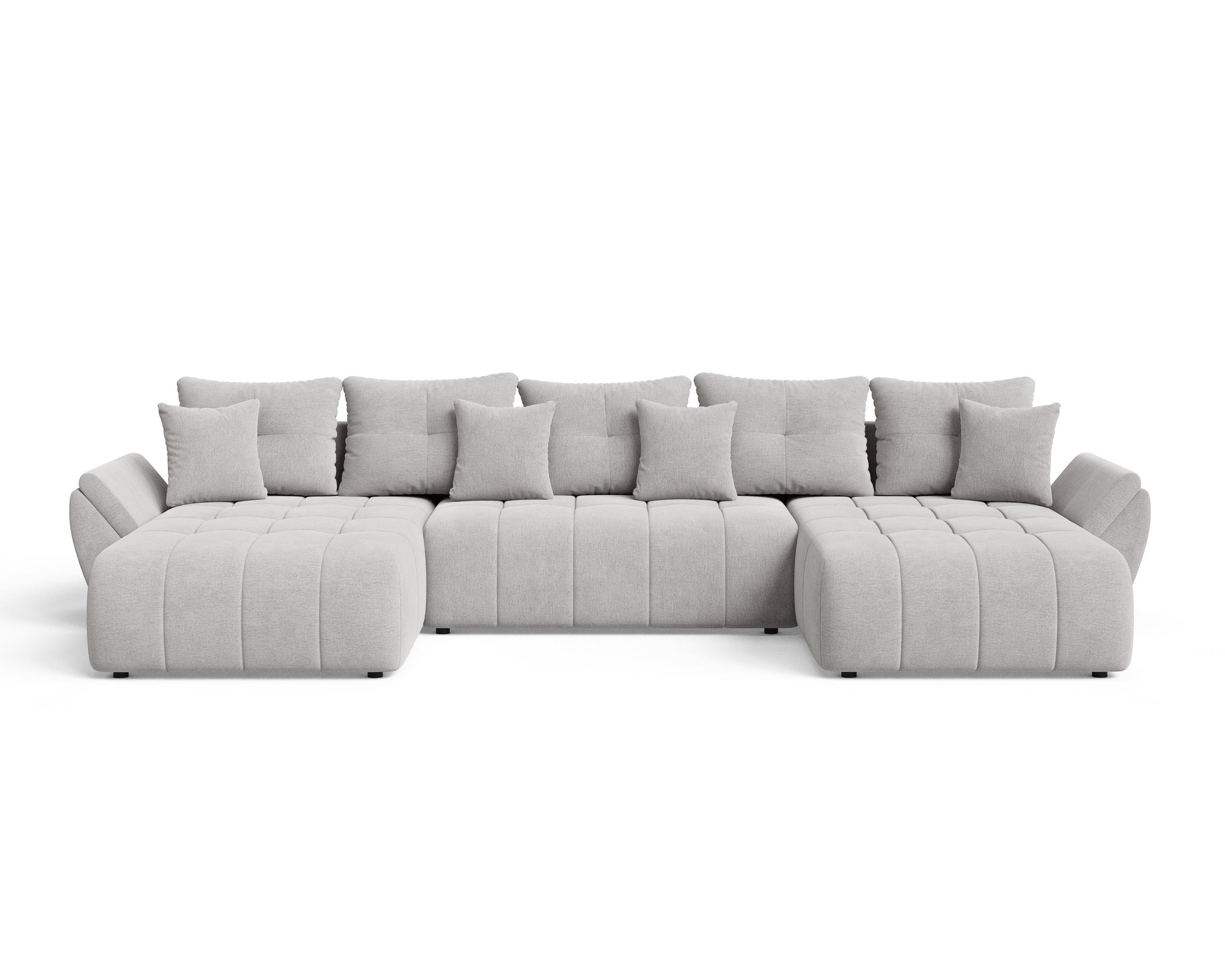 ECKSOFA Decor U Grau - Grau, Holz/Textil (382/192cm) - Graingold
