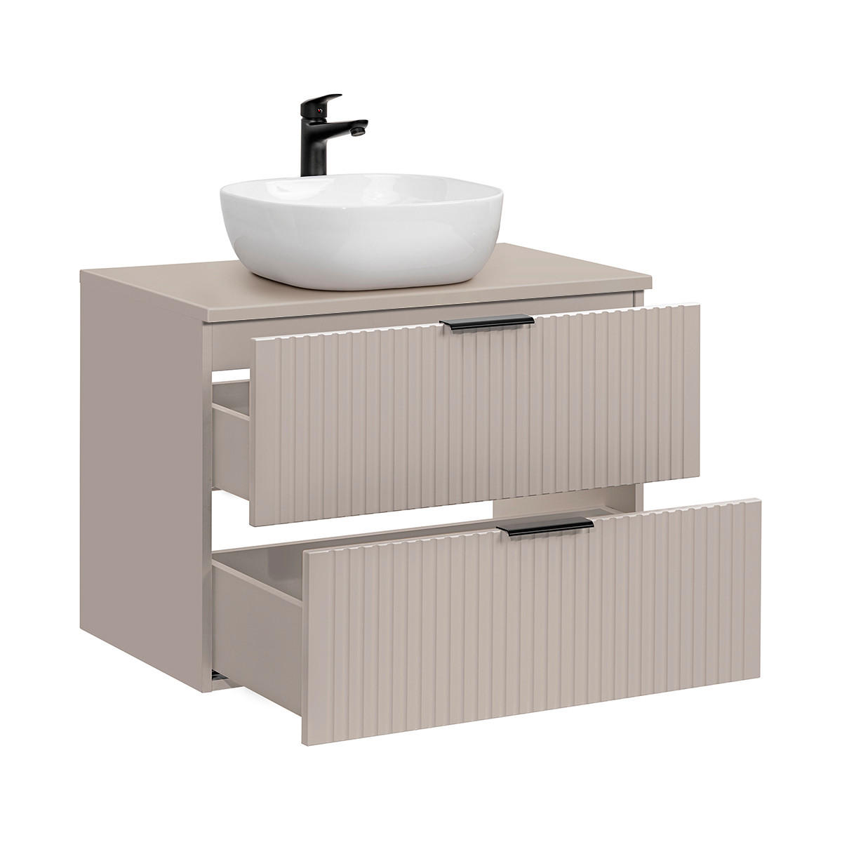 WASCHTISCH 80.6cm Adriel Beige - Beige, Holzwerkstoff (80.6/59/46cm) - Petits-meubles