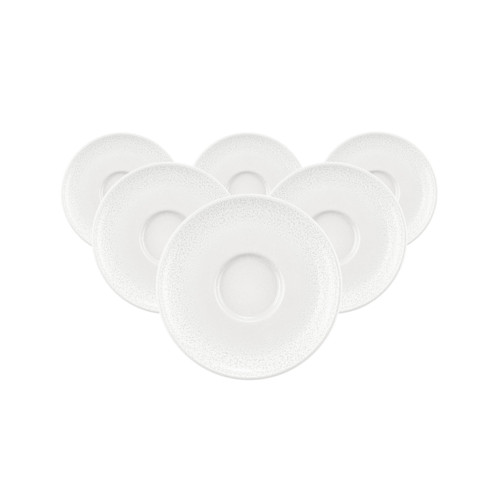ESPRESSOUNTERTASSEN Sento Home Aura white ø 12 cm 6er Set - Weiß, Keramik (12cm) - Seltmann Weiden