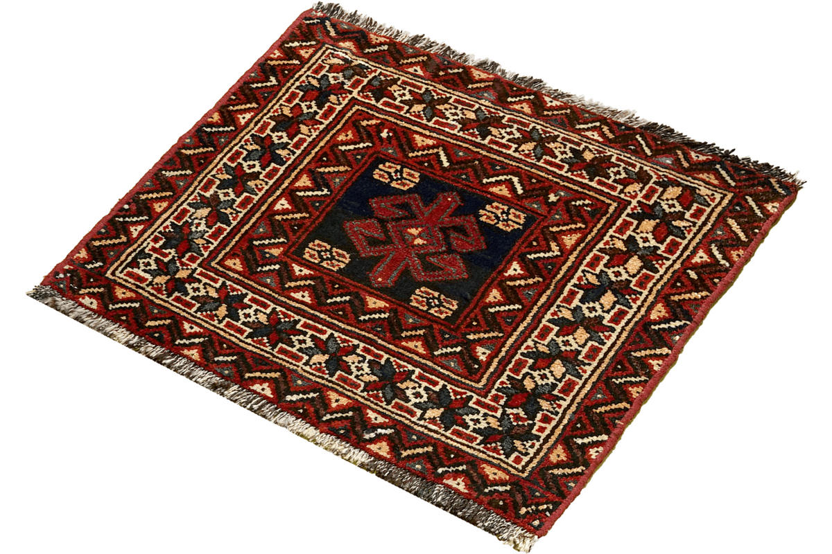 ORIENTTEPPICH handgeknüpft Gashgai Blau 63/60 cm Schurwolle - Blau, Textil (60/63cm) - Looma