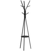 KLEIDERSTÄNDER - Schwarz, Holzwerkstoff/Metall (45/180/45cm) - HOMCOM