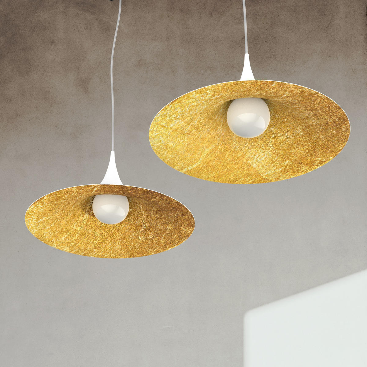 HÄNGELEUCHTE - Goldfarben, Metall (33/70/16cm) - Lumicom