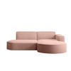 ECKSOFA Modena Studio, Cord Stoff Rosa Rechts - Rosa, Holzwerkstoff/Textil (236/165cm) - Kaiser Möbel