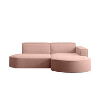 ECKSOFA Modena Studio, Cord Stoff Rosa Rechts - Rosa, Holzwerkstoff/Textil (236/165cm) - Kaiser Möbel