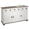 APOTHEKERKOMMODE COLMAR - Taupe/Weiß, Holz (134/80/39cm) - IDIMEX