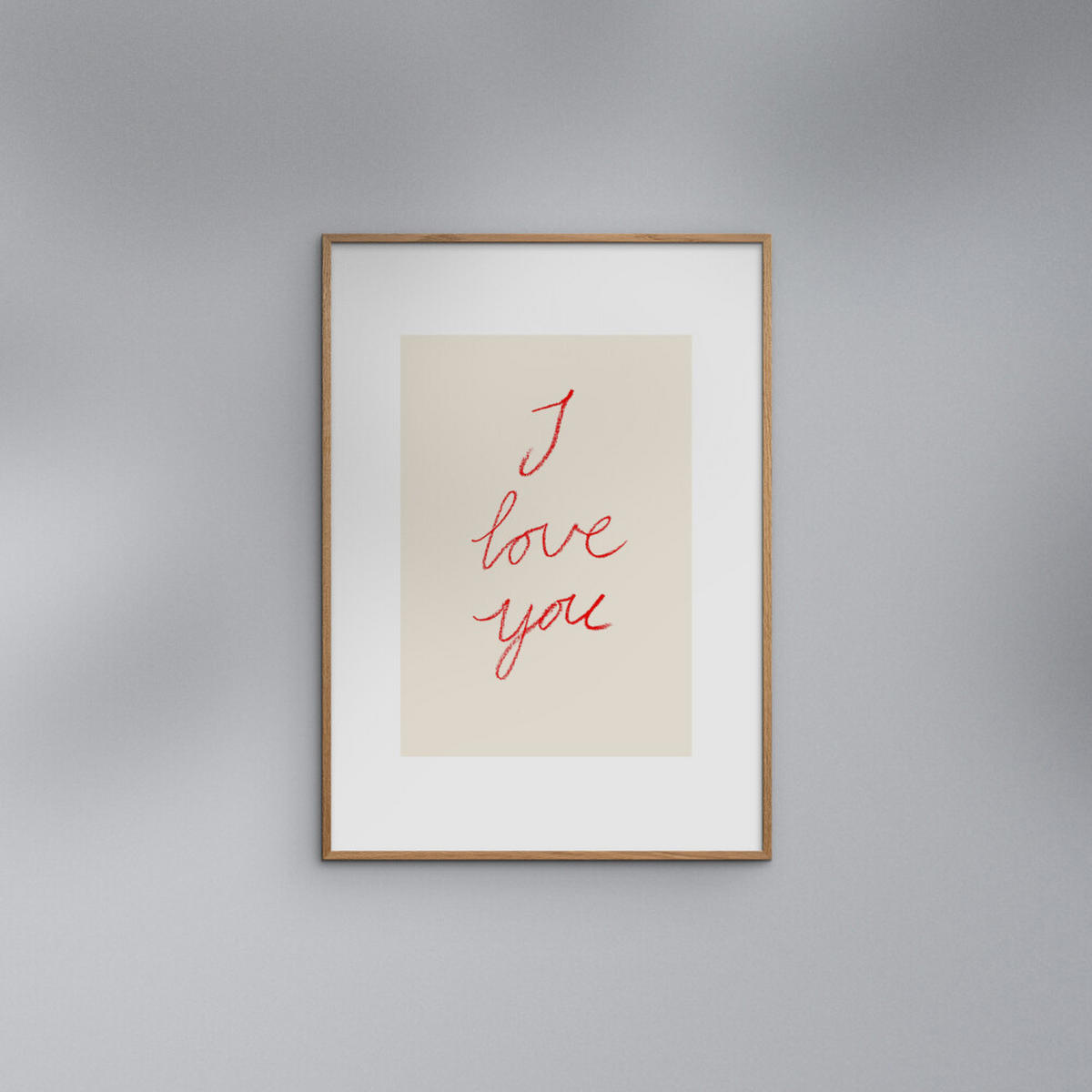 POSTER Affordable Art Prints x Johanna Klum Nyberg - I Love You - Pink, Papier (70/100/0.1cm) - Poster&Frame