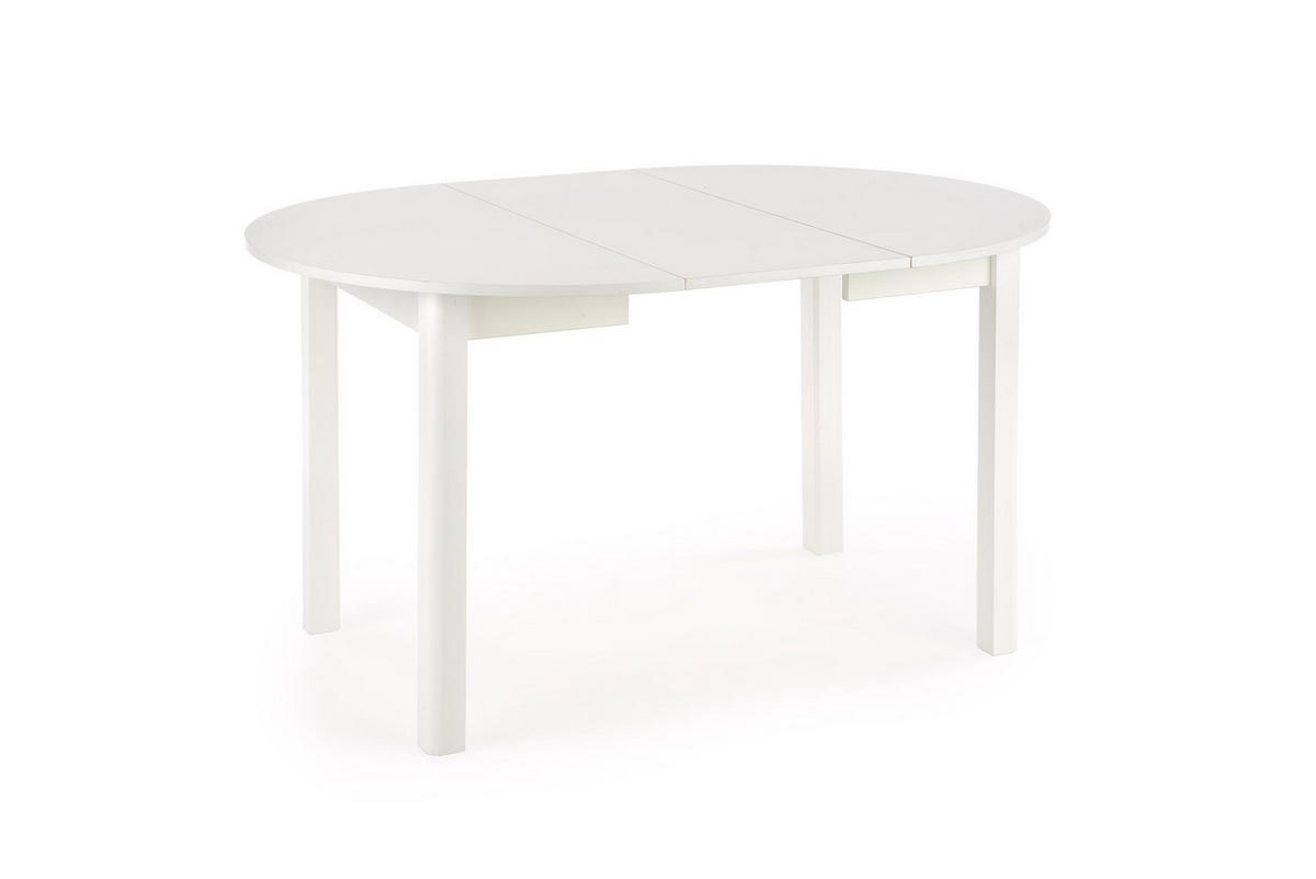 ESSTISCH rund Weiß ausziehbar - Weiß, Holzwerkstoff (102/102/76cm) - designimpex