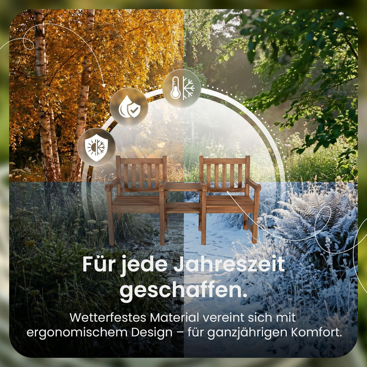 GARTENBANK 160/62 cm Holz Teak - Teakfarben, Holz (160/92/62cm) - CLP