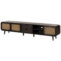 TV-BOARD Mango 240x40x50 dunkelgrau lackiert VALENCIA #225 - Grau, Holz (240/50/40cm) - Massivmoebel24