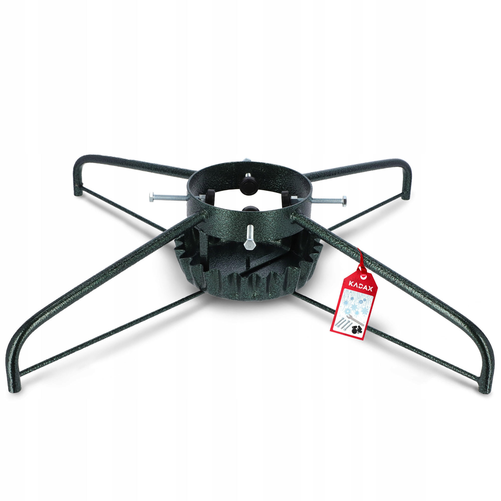 KADAX Weihnachtsbaumständer 3 m Weihnachtsbaumständer aus Metall mit Schale - Grün, Kunststoff/Metall (13.5cm) - KADAX