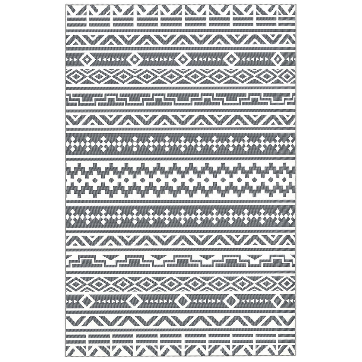 OUTDOORTEPPICH, Wetterfest - Dunkelgrau, Kunststoff (274/182cm) - Outsunny