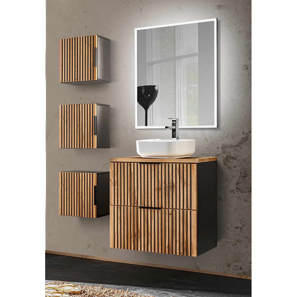 Lomado Badmöbel-Set Braun 110x200x47 cm