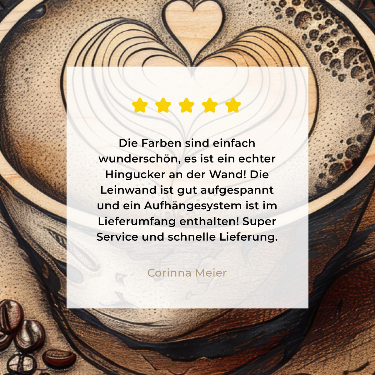 LEINWANDBILD Kaffee - Vintage - Braun - Tasse - Holz Groß 140x90 cm - Braun, Textil (140/90cm) - MuchoWow