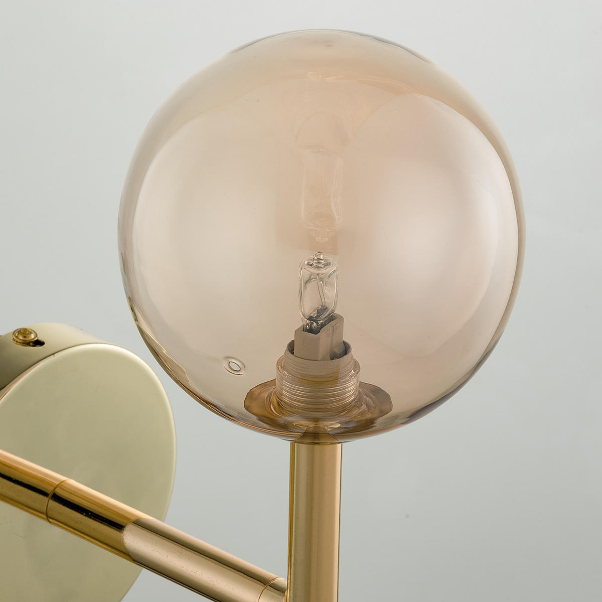 WANDLEUCHTE - Metall - Goldfarben, Glas (38/19/12cm) - home24