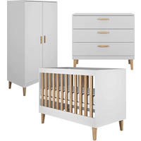 SOBA ZA BEBE 3-dijelniKubi Bijeli - bijela, drvni materijal (66/90/124cm) - Petits-meubles