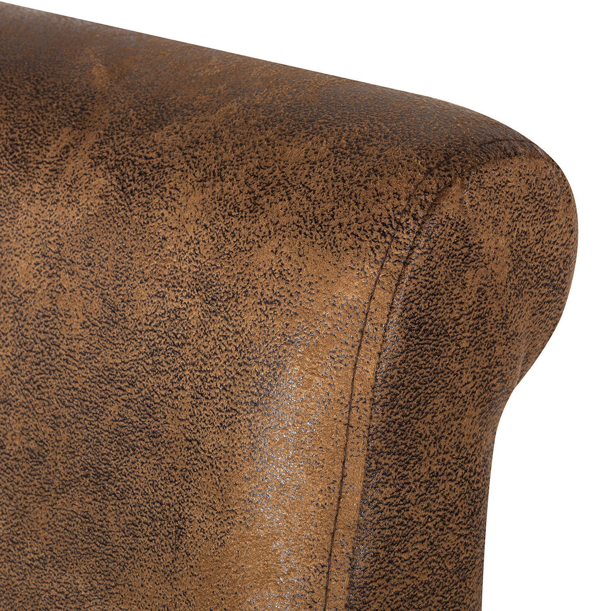 POLSTERSTUHL (2er-Set) - Braun - Microfaser - Gummibaum - 47 x 108 x 64 cm - Braun, Holz/Textil (47/108/64cm) - home24