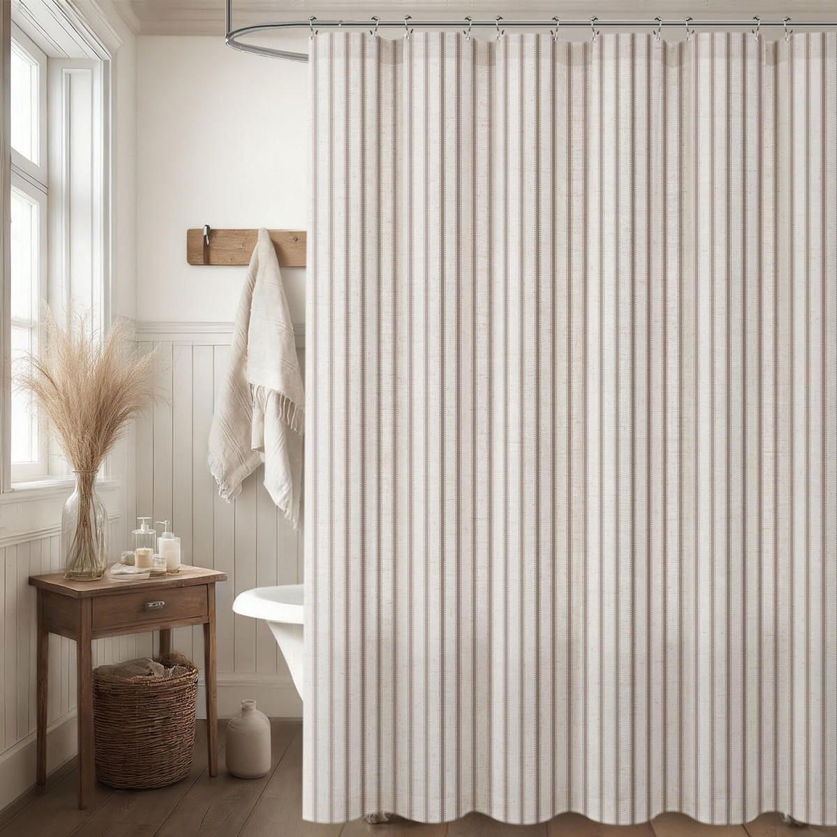 DUSCHVORHANG –Greige (B 150 × H 180 cm) - Greige, Textil (150/200cm)