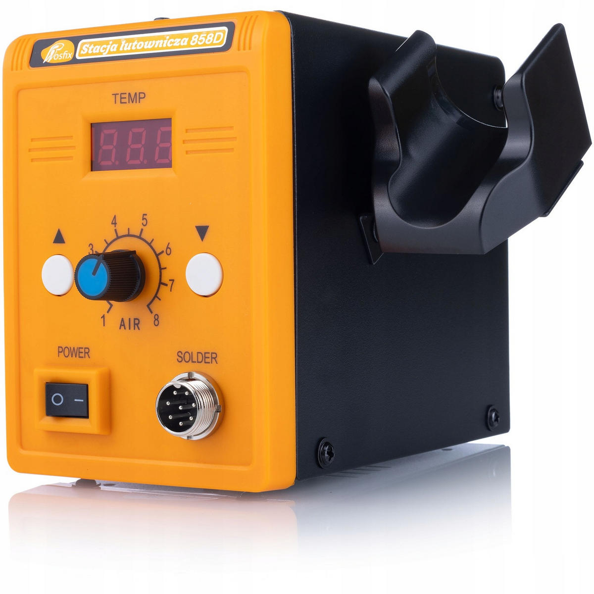 LÖTSTATION 858D Hot-Air, 700 W, 100-500 °C, 3 Düsen, LÖTKOLBEN, TACKER, 200 Klammern, Koffer Set - Multicolor, Kunststoff/Metall (20/30/30cm)