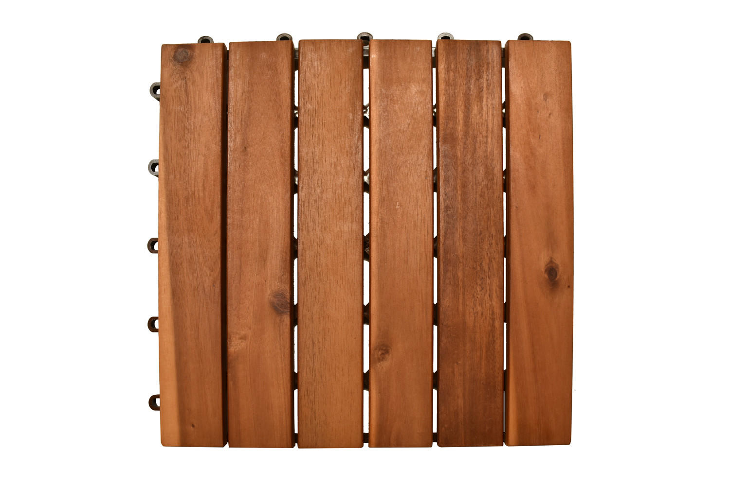 TERRASSENFLIESE 30x30 cm, Braun, Akazienholz 10 Stück - Braun, Holz (30/30/2.2cm) - dasmöbelwerk